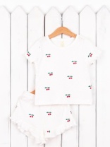 Пижама для девочки Baby Boom КС21/5-Р Ажурная рибана Вишенки