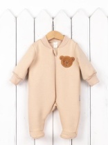 Комбинезон на стопе Baby Boom К381/4-Ф Мишка молочно-бежевый