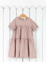 Платье для девочки Baby Boom С186/2-К Snowballs на кофе