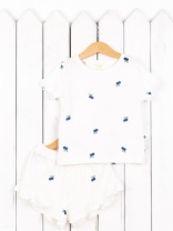 Пижама для девочки Baby Boom КС21/4-Р Ажурная рибана Черника