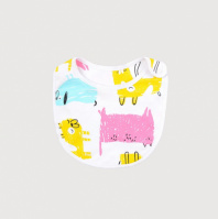 Фартук нагрудник для девочки Crockid К 8502 розовые кошки, собаки на белом