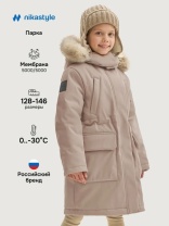Парка для девочки NIKASTYLE 5з8025 Какао