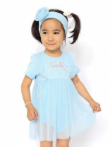 Боди платье для девочки Cherubino CWNG 40063-43 Голубой