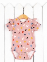 Боди для девочки Baby Boom Б144/1-И Сердечки на бежевом